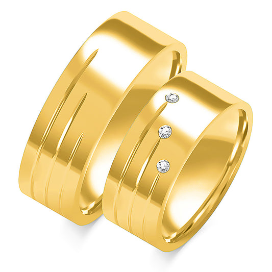 Zelinda 8.00 mm + 8.00 mm - 0,042 ct. Diamanten