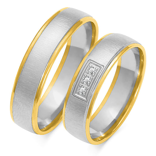 Isavelle 5.50 mm + 5.50 mm - 0,042 ct. Diamanten