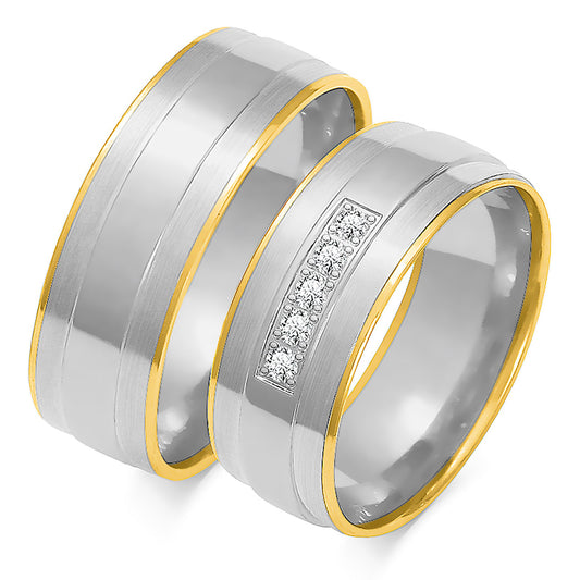 Kassindra 7.50 mm + 7.50 mm - 0,11 ct. Diamanten