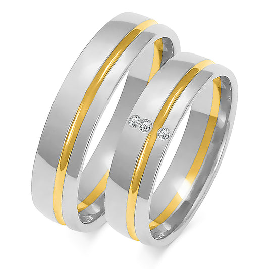 Desirielle 5.00 mm + 5.00 mm - 0,027 ct. Diamanten