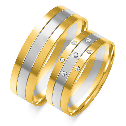 Halindra 6.50 mm + 6.50 mm - 0,063 ct. Diamanten