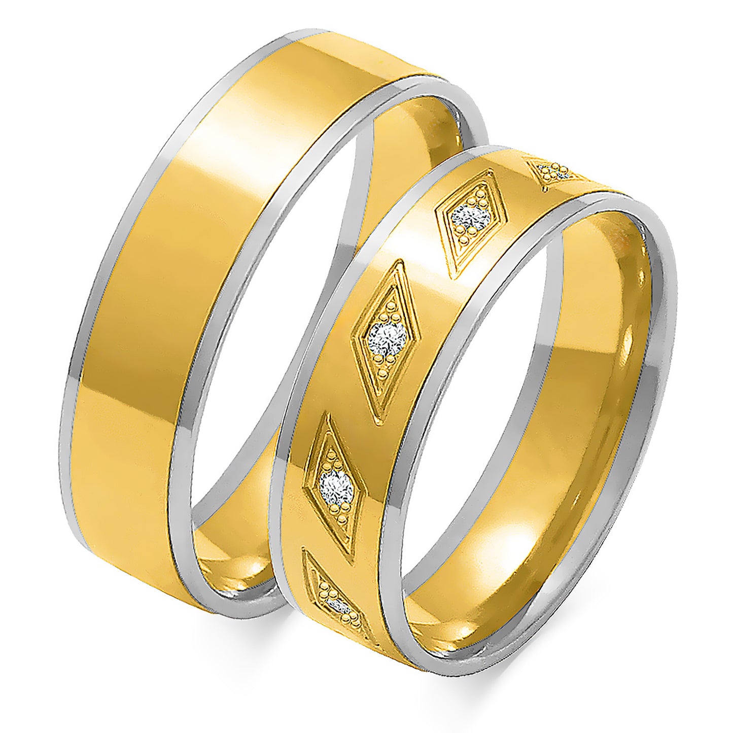 Delyssa 6.00 mm + 6.00 mm - 0,14 ct. Diamanten