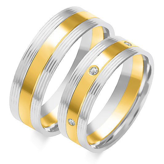 Jolindra 6.50 mm + 6.50 mm - 0,084 ct. Diamanten