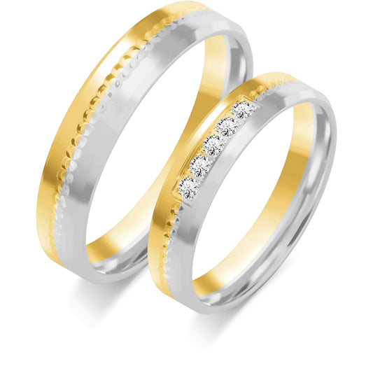 Zenarielle 4.50 mm + 4.50 mm - 0,07 ct. Diamanten
