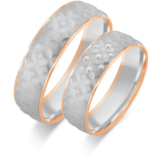 Karavelle Rose 6.00 mm + 6.00 mm - 0,078 ct. Diamanten