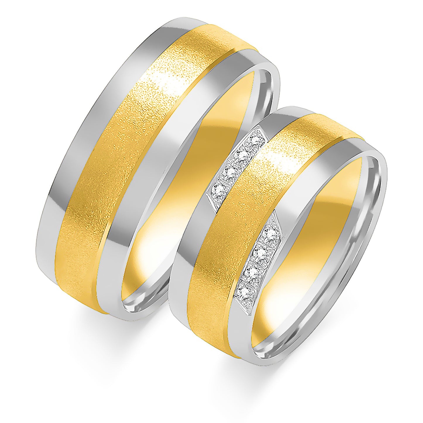 Nymissa 7.50 mm + 7.50 mm - 0,072 ct. Diamanten
