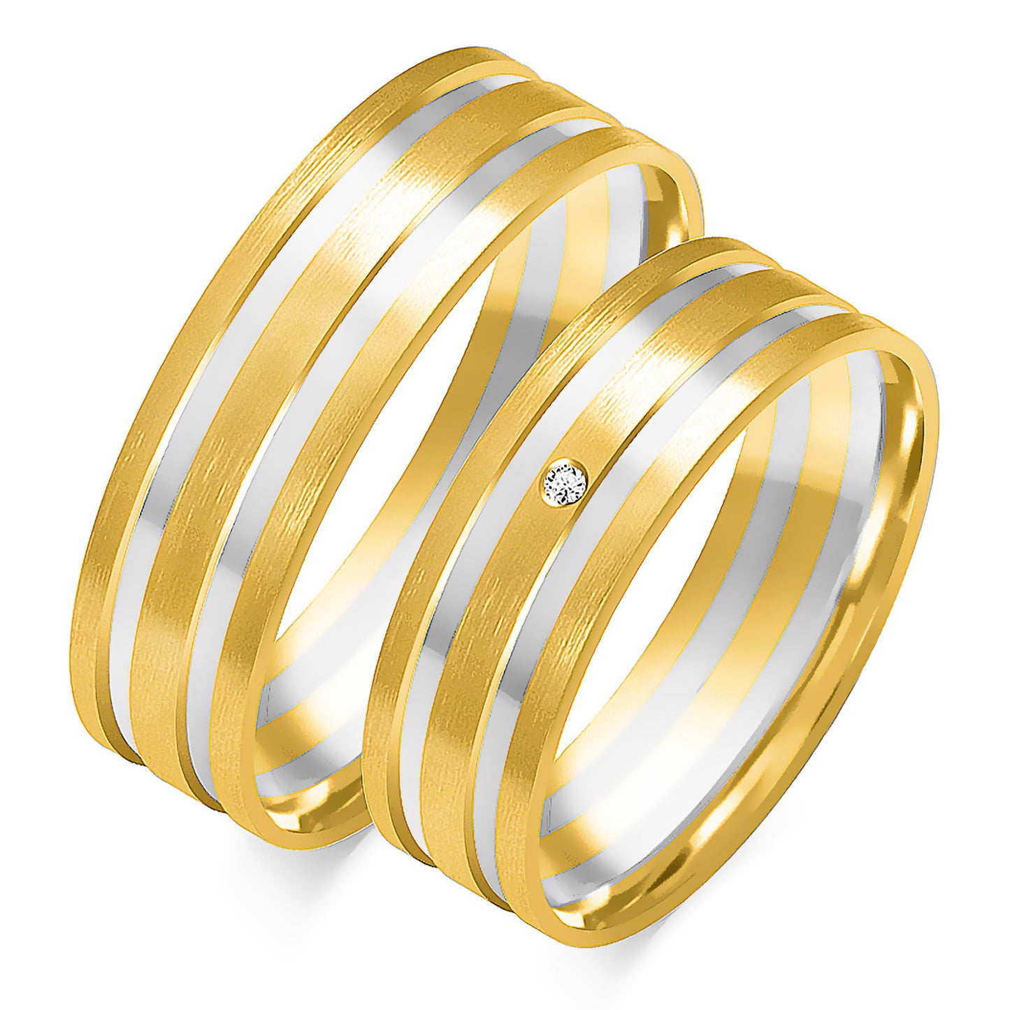 Uverina 6.00 mm + 6.00 mm - 0,014 ct. Diamanten