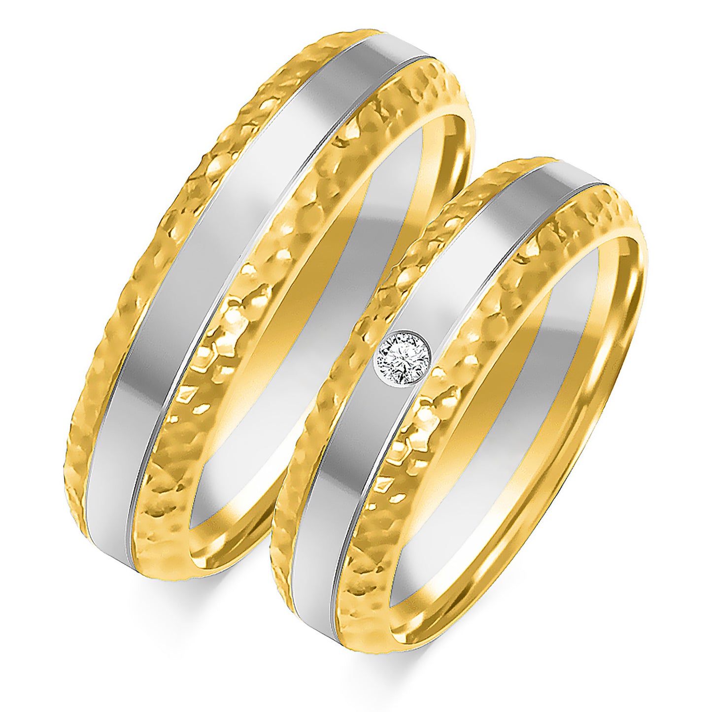 Zavira 5.50 mm + 5.50 mm - 0,022 ct. Diamanten