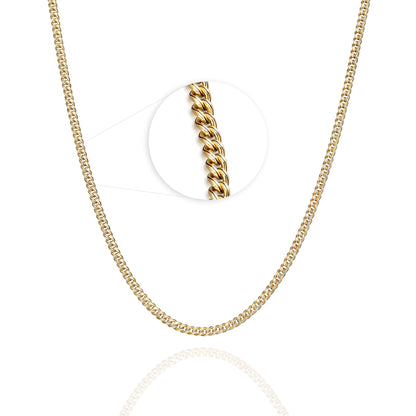 Halskette 14 Karat 585 Goldkette Panzerkette – Feine Echtgold Damen Halskette