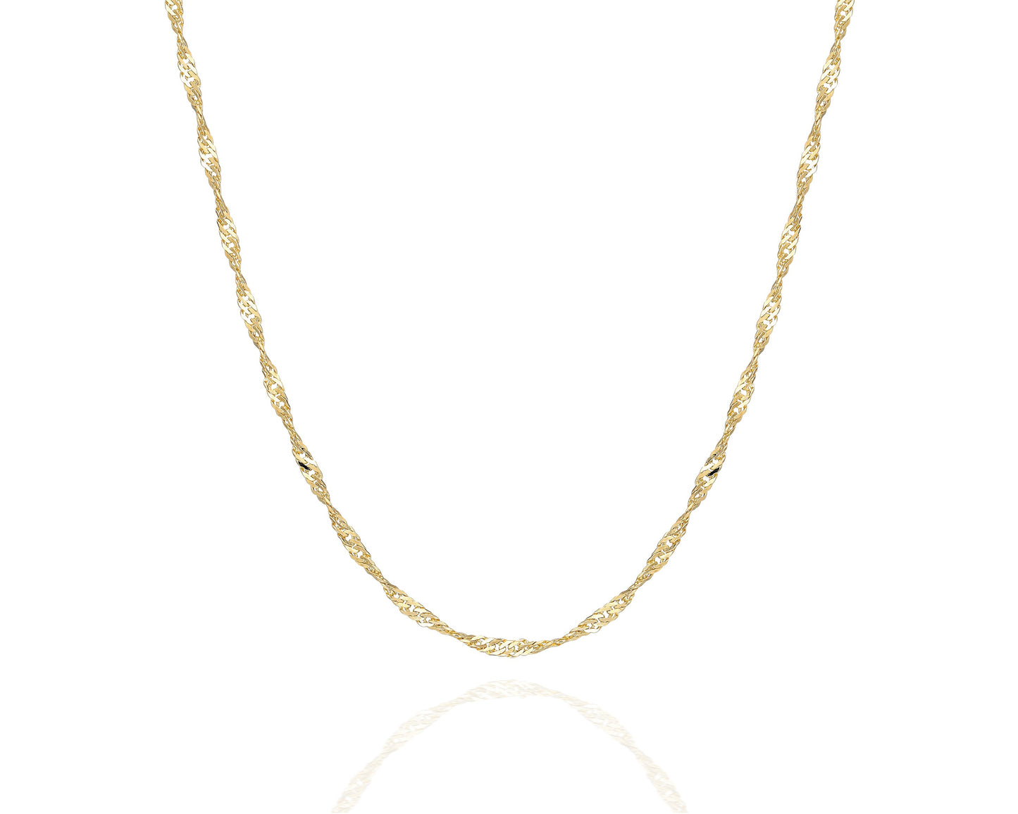 Halskette 14 Karat 585 Goldkette Modell "Forza" – Feine Echtgold Damen Halskette