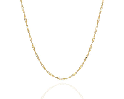 Halskette 14 Karat 585 Goldkette Modell "Forza" – Feine Echtgold Damen Halskette
