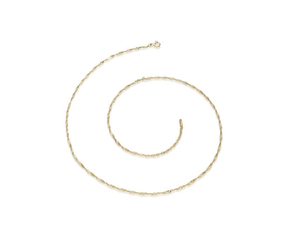 Halskette 14 Karat 585 Goldkette Modell "Forza" – Feine Echtgold Damen Halskette