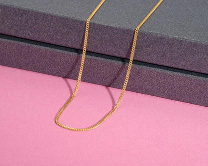 Halskette 14 Karat 585 Goldkette Panzerkette – Feine Echtgold Damen Halskette
