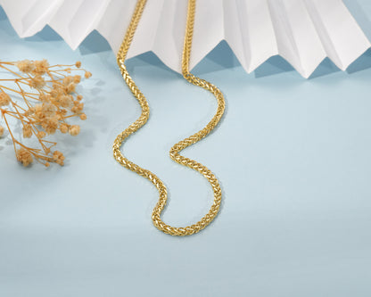 Halskette 14 Karat 585 Goldkette Modell "Panzer"  – Feine Echtgold Damen Halskette