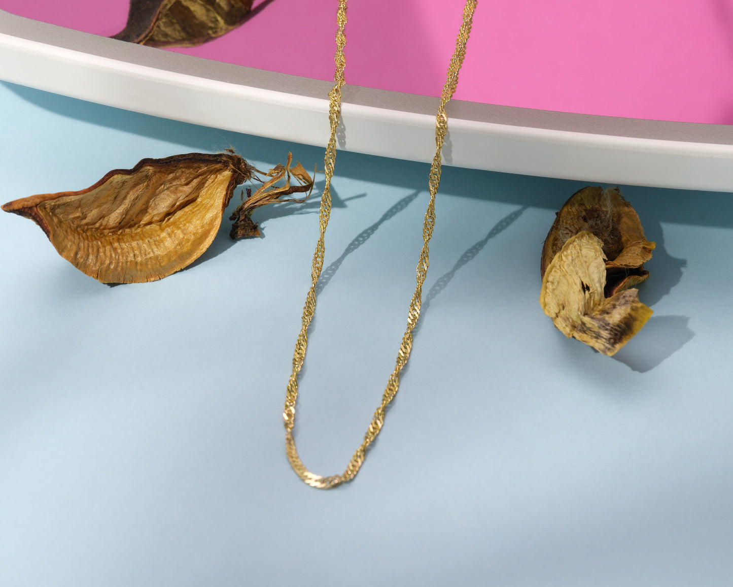Halskette 14 Karat 585 Goldkette Modell "Forza" – Feine Echtgold Damen Halskette