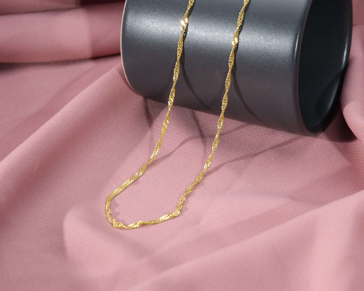 Halskette 14 Karat 585 Goldkette Modell "Forza" – Feine Echtgold Damen Halskette