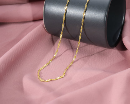 Halskette 14 Karat 585 Goldkette Modell "Forza" – Feine Echtgold Damen Halskette