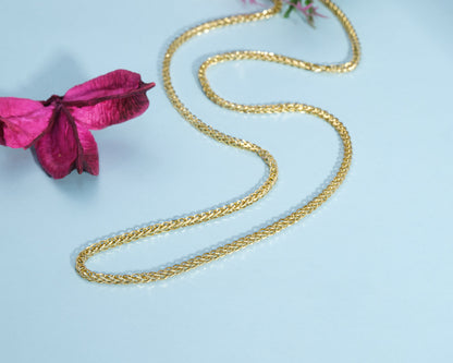 Halskette 14 Karat 585 Goldkette Modell "Panzer"  – Feine Echtgold Damen Halskette