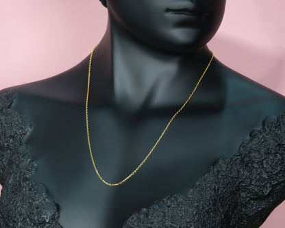 Halskette 14 Karat 585 Gold Ankerkette für Frauen – Feine Echtgold Damen Halskette
