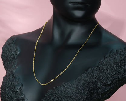Halskette 14 Karat 585 Goldkette Modell "Forza" – Feine Echtgold Damen Halskette